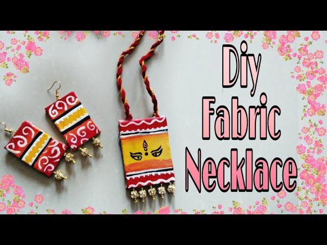 Diy boho necklace. How to make fabric necklace. Jewellery for western outfit