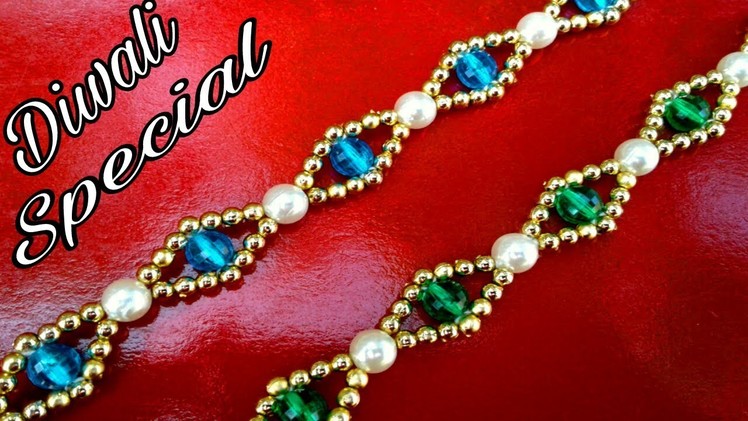 DIY Bracelet.How To Make Dipawali Special Jewellery At Home.Ornaments.Diwali Special Jewellery