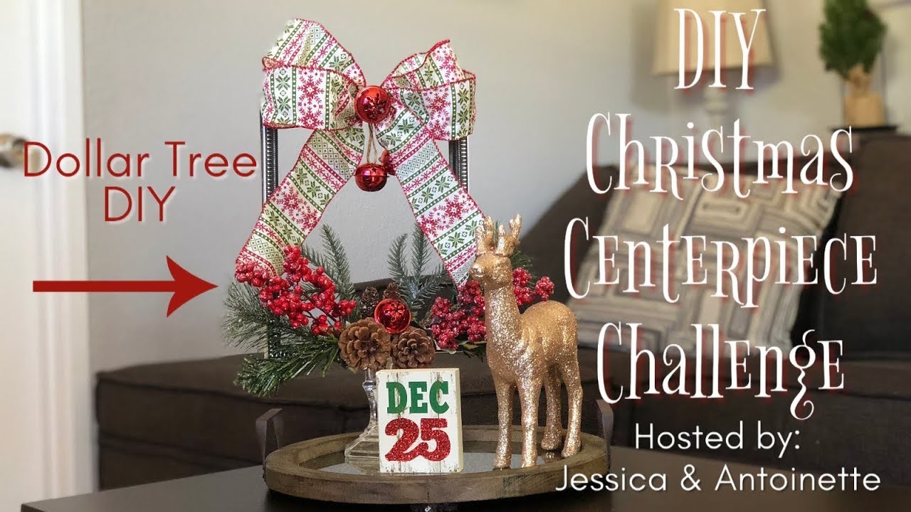 DIY Christmas Centerpiece Challenge | Dollar Tree Christmas DIY