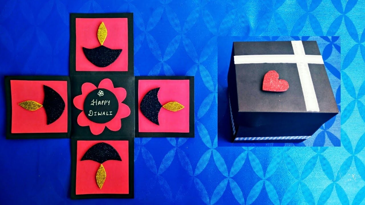 DIY Diwali cards, Diwali Explosion Box, Diwali Pop Up Card ...