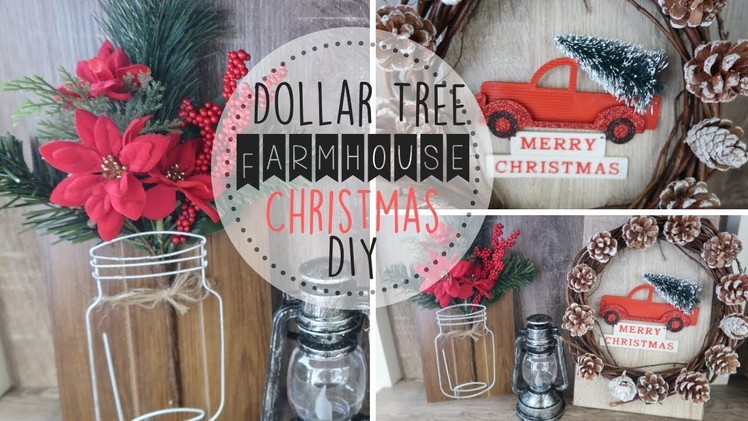 DIY Dollar Tree Christmas Farmhouse Decor | Dollar Store Christmas DIYs