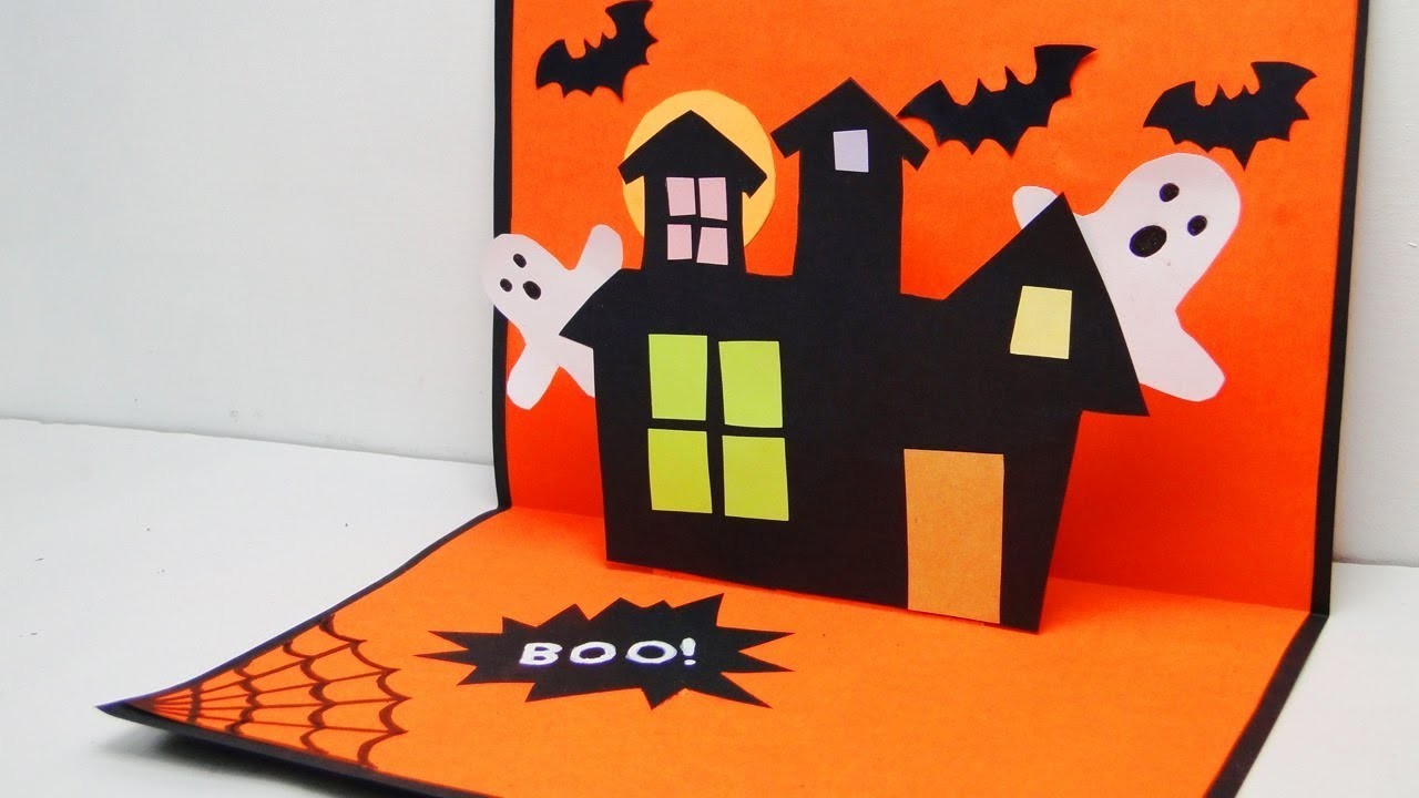 DIY Halloween Pop Up Card Pop Up Card Spooky Card