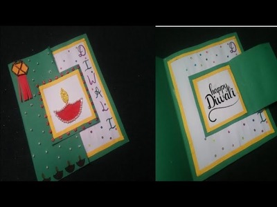 DIY- Handmade Happy Diwali Card easy. Deepawali card for kids for school competition