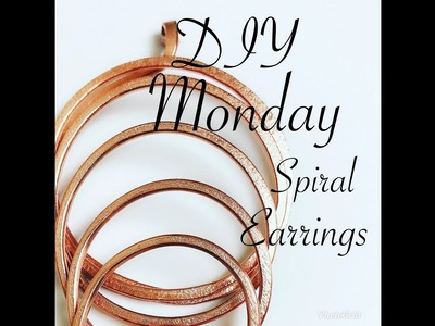 DIY MONDAY SPIRAL ALUMINUM WIRE EARRINGS