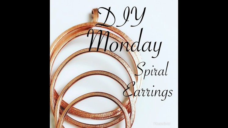 DIY MONDAY SPIRAL ALUMINUM WIRE EARRINGS