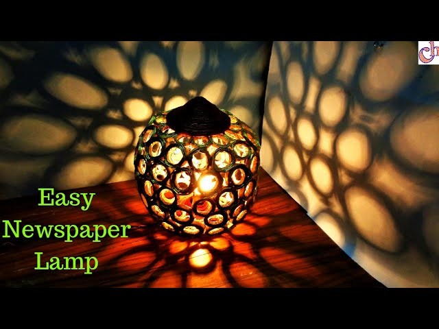 DIY Newspaper Lamp | Christmas Decoration ideas