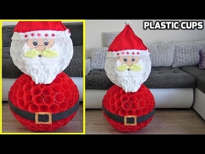 DIY Santa Claus from CUPS | Christmas decor