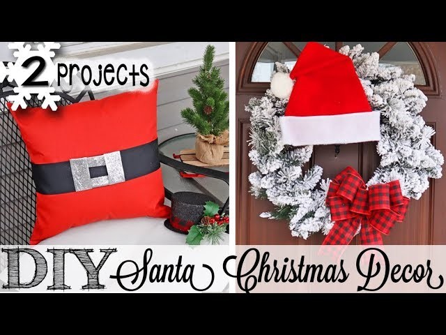 DIY Santa Wreath & Pillows! Walmart Supplies!