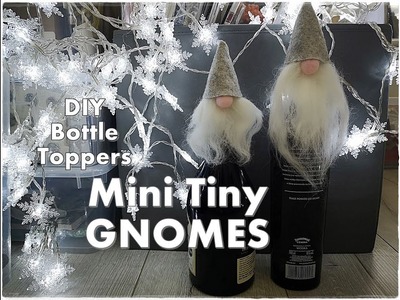 DIY Tiny Mini Gnomes Bottle Topper Christmas Ornament ♡ Maremi's Small Art ♡