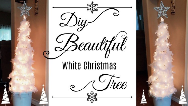 Diy White Feathers Christmas Tree | ❅ Christmas Home Decor Collaboration