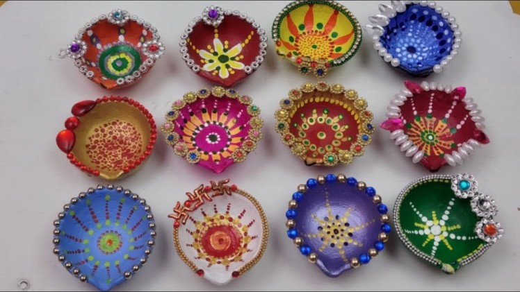 Diya Decoration ideas for Diwali,Beautiful Diwali Decorations,DIY- How to Diya Decoration at Home