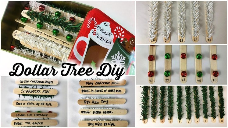 DOLLAR TREE DIY | CHRISTMAS ADVENT CALENDAR | BUCKET LIST STYLE
