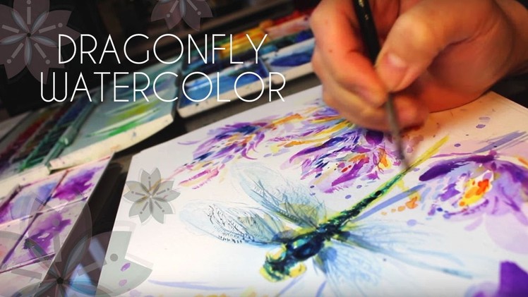 DRAGONFLY Watercolor Painting l Coco Bee Art