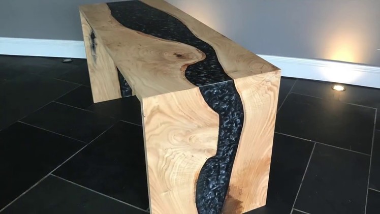 Dressing Room River Table - Epoxy Resin.  English Sweet chestnut