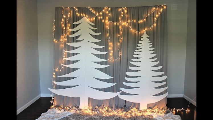 Easy & Affordable Christmas Backdrop DIY | How To