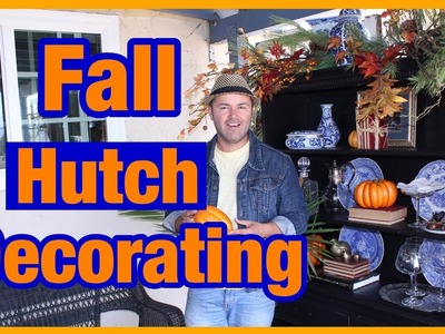Fall Hutch Decorating 2018. Small Patio Makeover. Decorate A Porch For Autumn