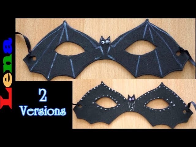 Fledermaus Maske basteln - How to make a bat mask - как сделать маску летучей мыши