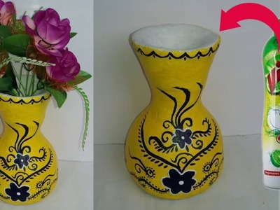 Flower vase with plastic bottle||wonderfull fllower vase||best out of waste||dustu pakhe