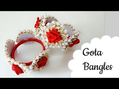 Gota Patti Bangles.Navratri Jewellery.Garba Jewellery.Handmade Gota Bangle.Old Bangles turn into new
