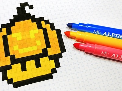 Halloween Pixel Art - How To Draw Pumpkin Mushroom #pixelart