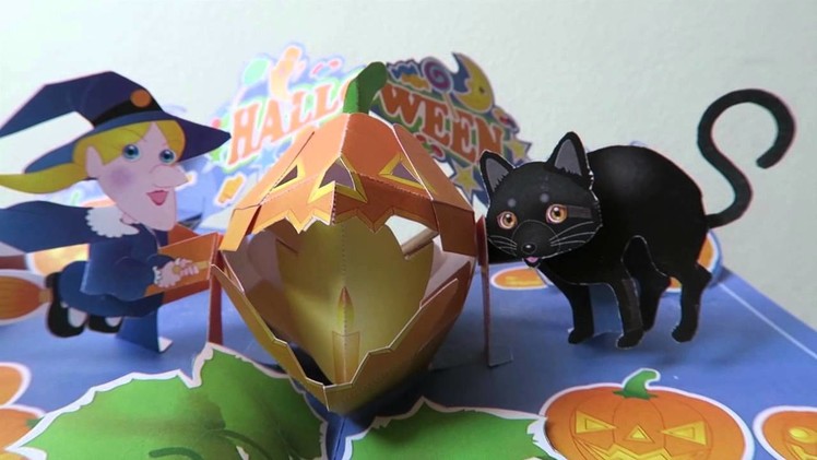 Halloween pop up card - papercraft - dutchpapergirl