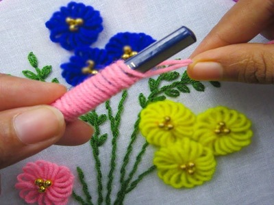 Hand Embroidery,Amazing Tricks,Sewing Hack with Wood Pencil,Super easy embroidery trick