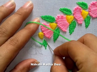 Hand embroidery | Border design | nakshi katha design.