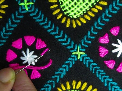 Hand Embroidery; Chadar Embroidery.Phulkari Dopatta.Nakshi Kantha