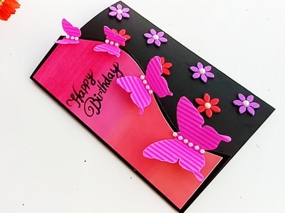 Handmade Butterfly Birthday card.complete tutorial