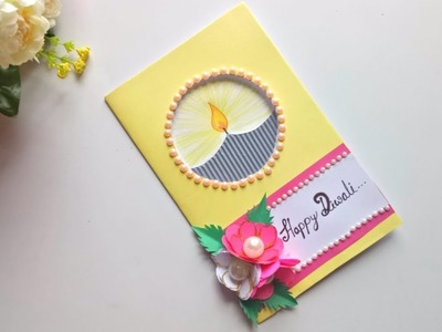 Handmade Diwali Card | Diwali card making idea | tutorial