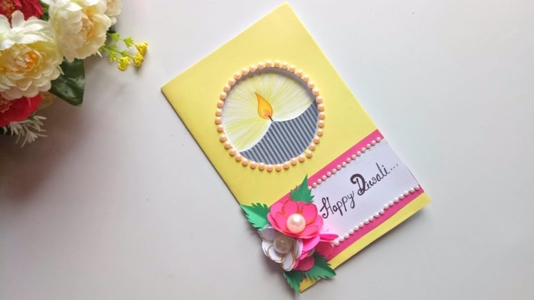 Handmade Diwali Card | Diwali card making idea | tutorial