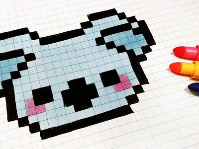 Handmade Pixel Art - How To Draw Kawaii Koala #pixelart