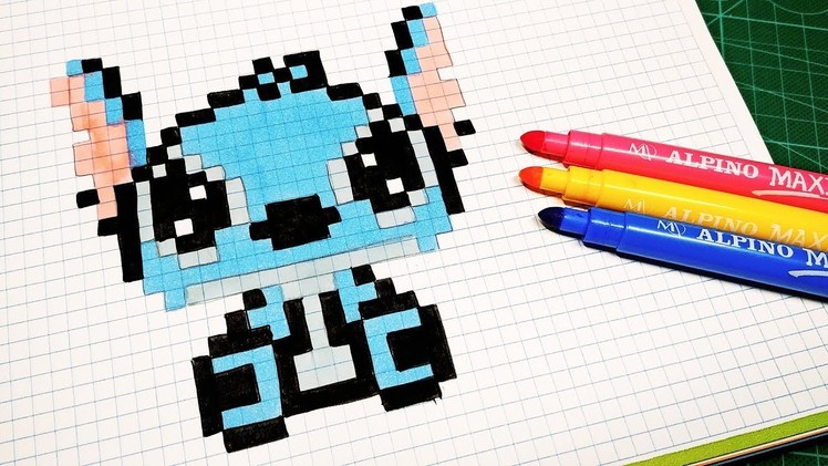 Handmade Pixel Art - How To Draw Stitch #pixelart