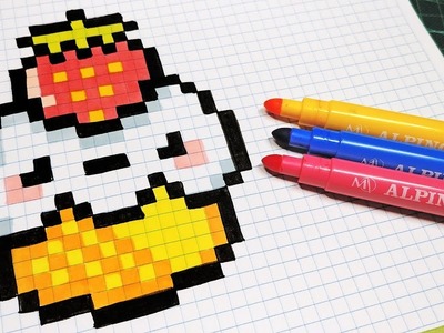 Handmade Pixel Art - How To Draw Kawaii Cupcake #pixelart