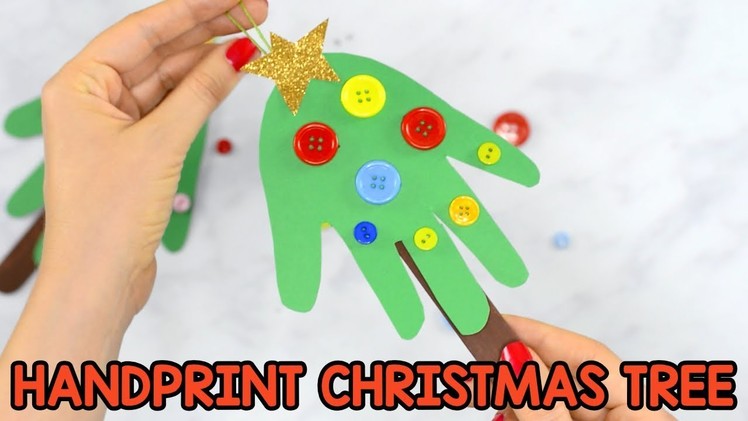 Handprint Christmas Tree Ornament Craft for Kids