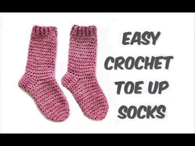 How to Crochet Simple Toe Up Socks