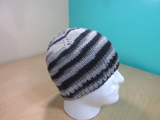How to knit adult beanie decreasing with double pointed needles