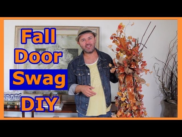How To Make A Fall Swag For Your Door. Fall Decorating Ideas 2018. Fall Wreath DIY