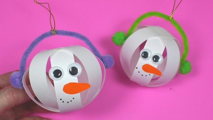How to Make a Paper Snowman Bauble | Christmas Craft for Kids