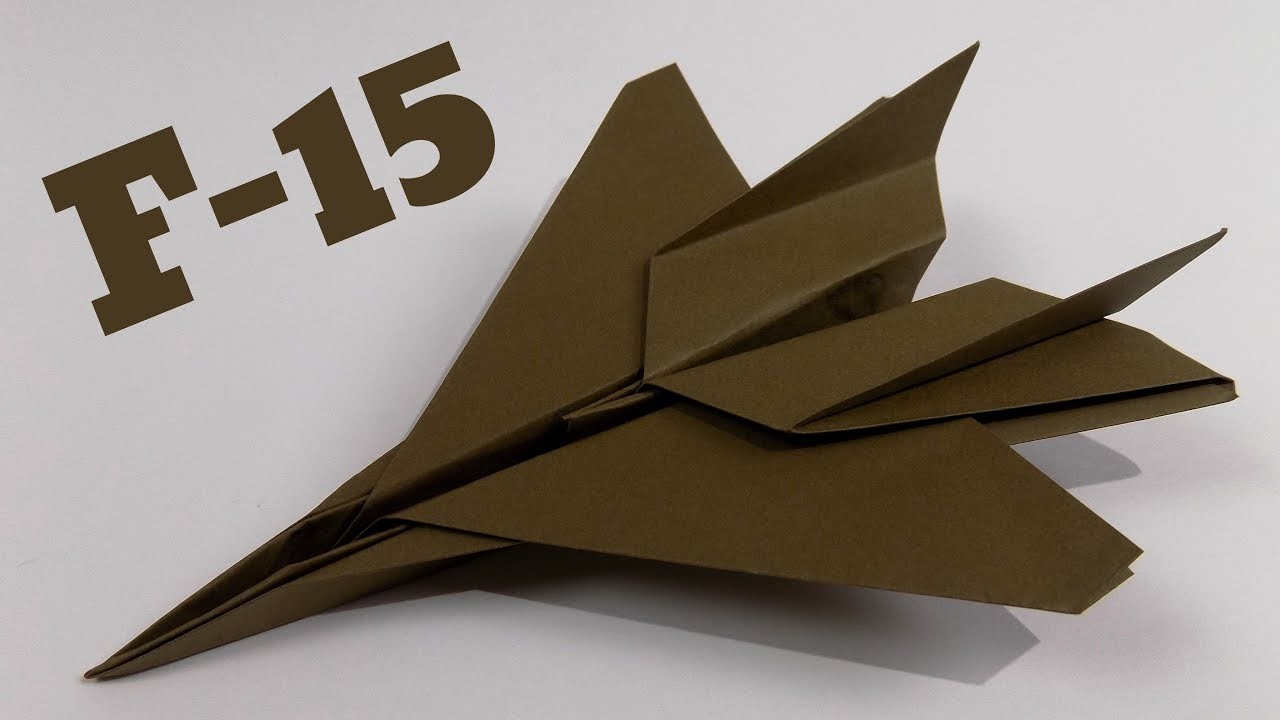 How To Make an F15 Paper Airplane Origami F15 Jet Fighter Plane