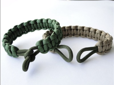 How to Make and Put on 2 Loop Paracord Survival Bracelet-Pull Handle
