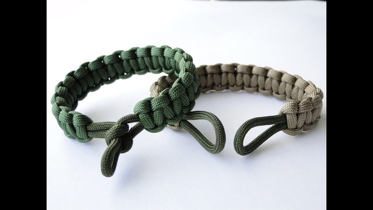 How to Make and Put on 2 Loop Paracord Survival Bracelet-Pull Handle
