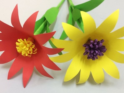 How to Make Beautiful Flower with Paper - Making Paper Flowers Step by Step - DIY Paper Flowers #3