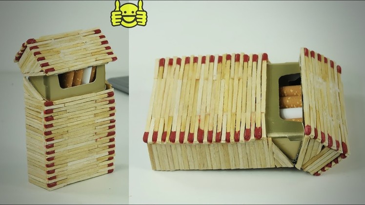 How to make Cigarette Case - Matchstick Art and Craft