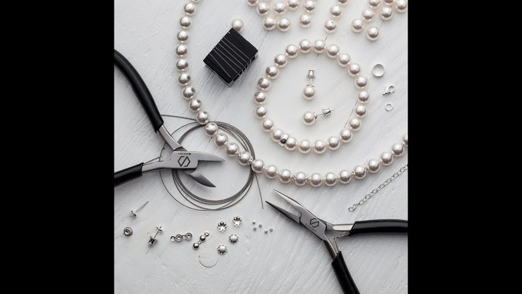 How to make DIY BRACELET, NECKLACE, EARRINGS WITH SWAROVSKI PEARLS