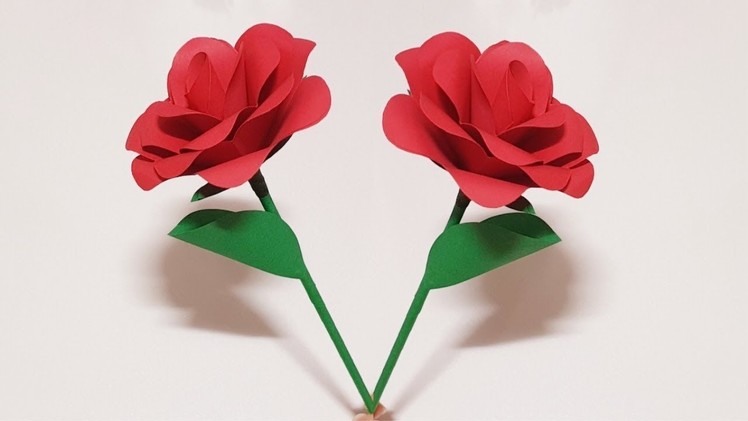 How to Make Easy Realistic Paper Rose - DIY paper flower tutorial