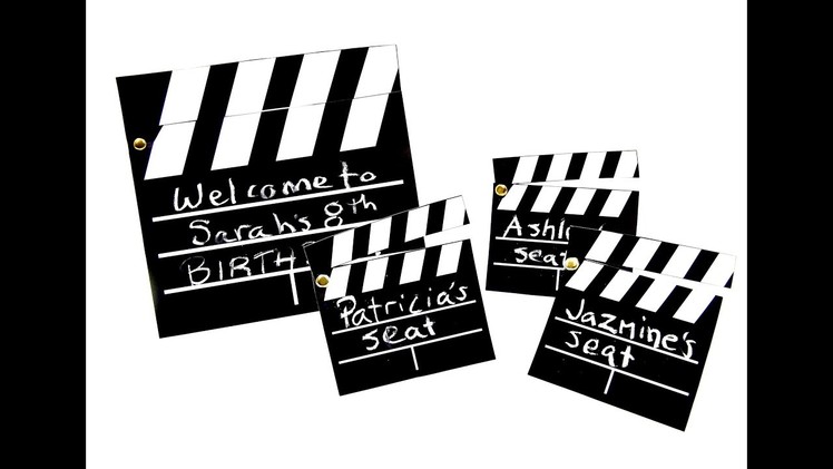 How to make Hollywood Clapperboard Party Signs