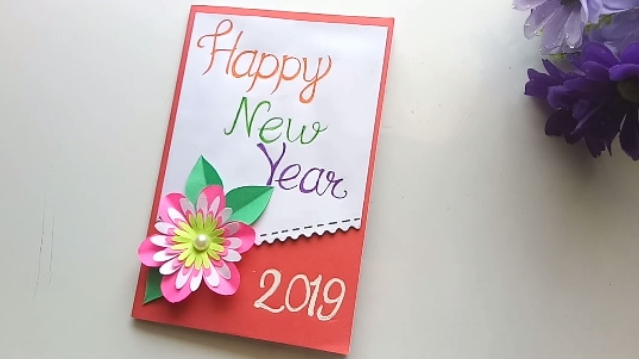 How to make new year 2019 card | New Year pop up card (handmade)