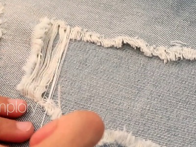 How to restore ripped jeans to store condition