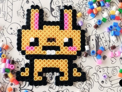 Kawaii Rabbit - Hama Beads Designs by Garbi KW #pixelart